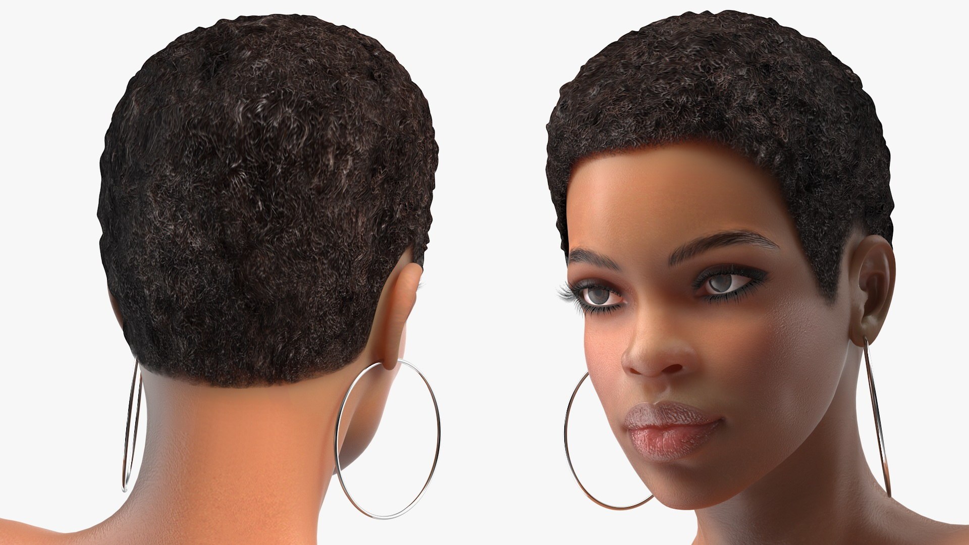 3D Model Nude Light Skin Black TurboSquid 1659504