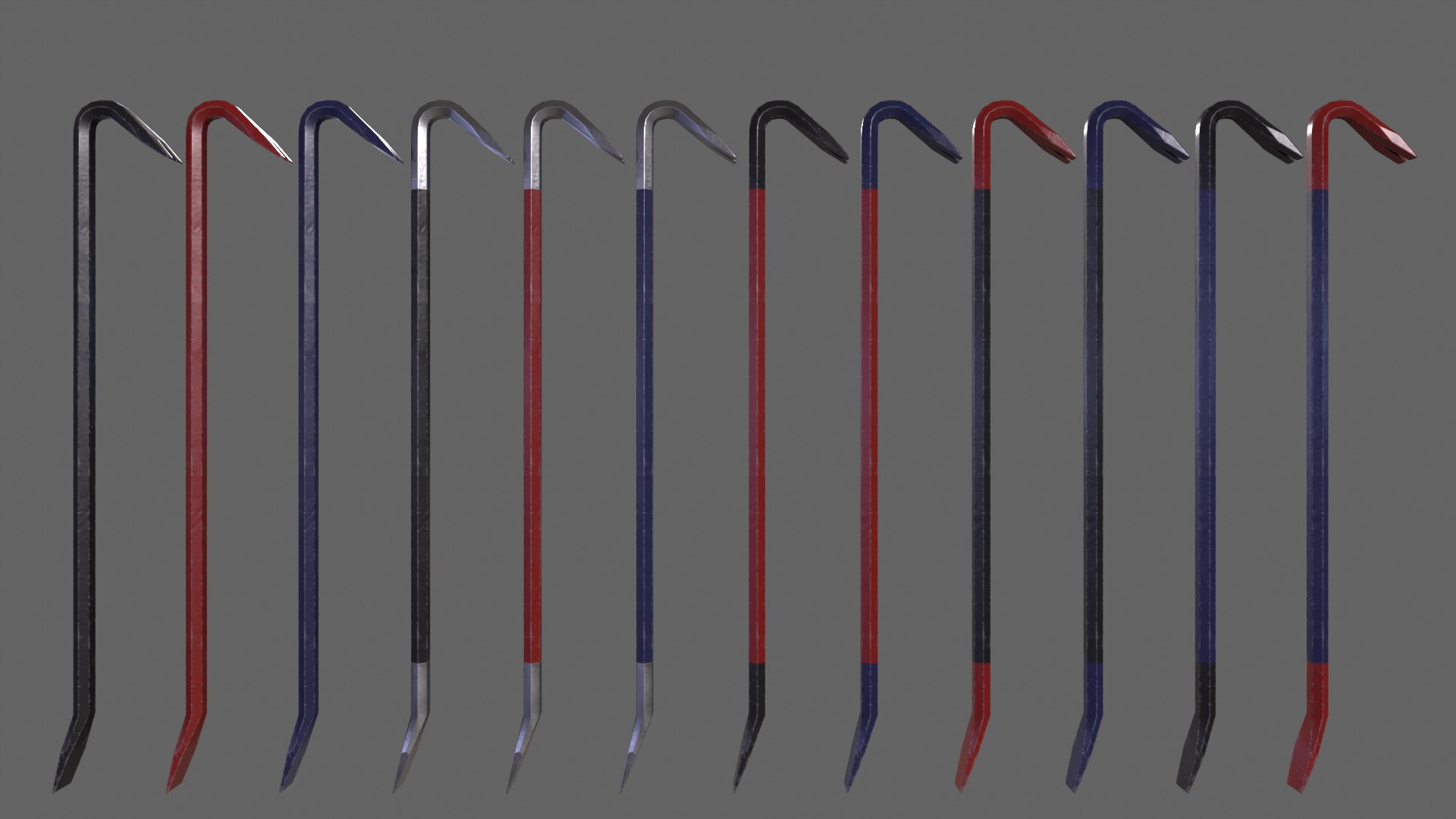 PBR Crowbar 3D Model TurboSquid 1909814