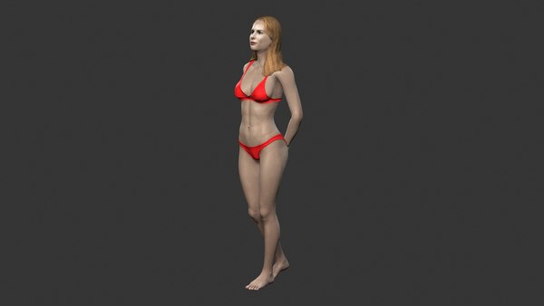 Modelo D Mujer Hermosa Personaje D Aparejado Turbosquid