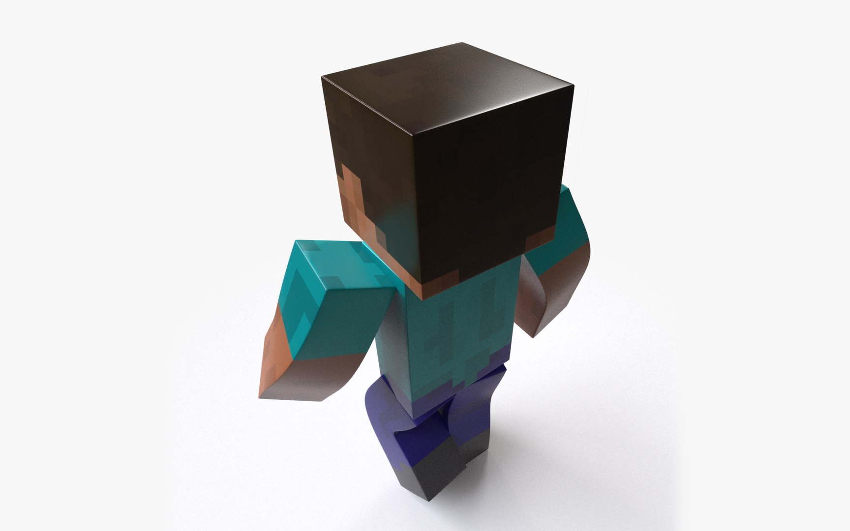 Steve Minecraft Mixamo Animatable Vray Arnold D Model Turbosquid