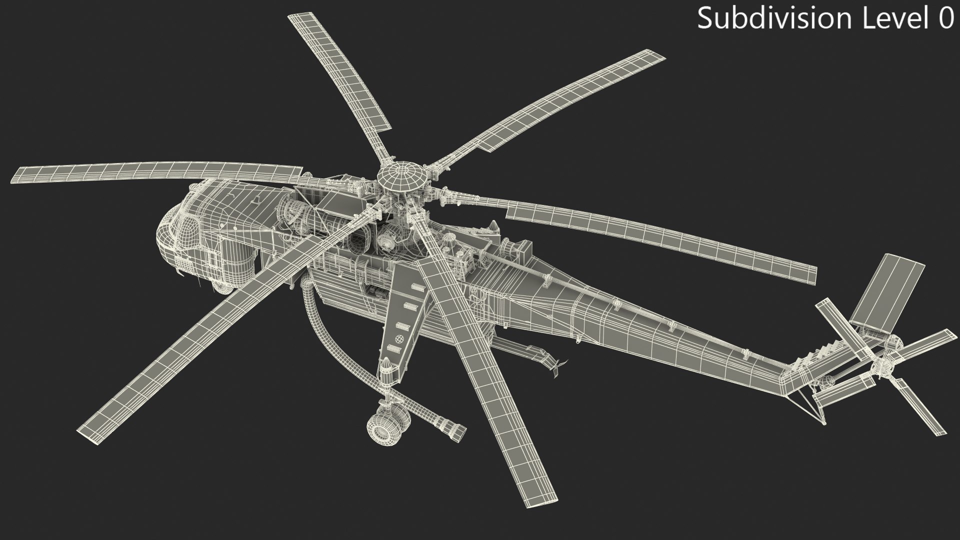 D Sikorsky S Skycrane Firefighting Turbosquid