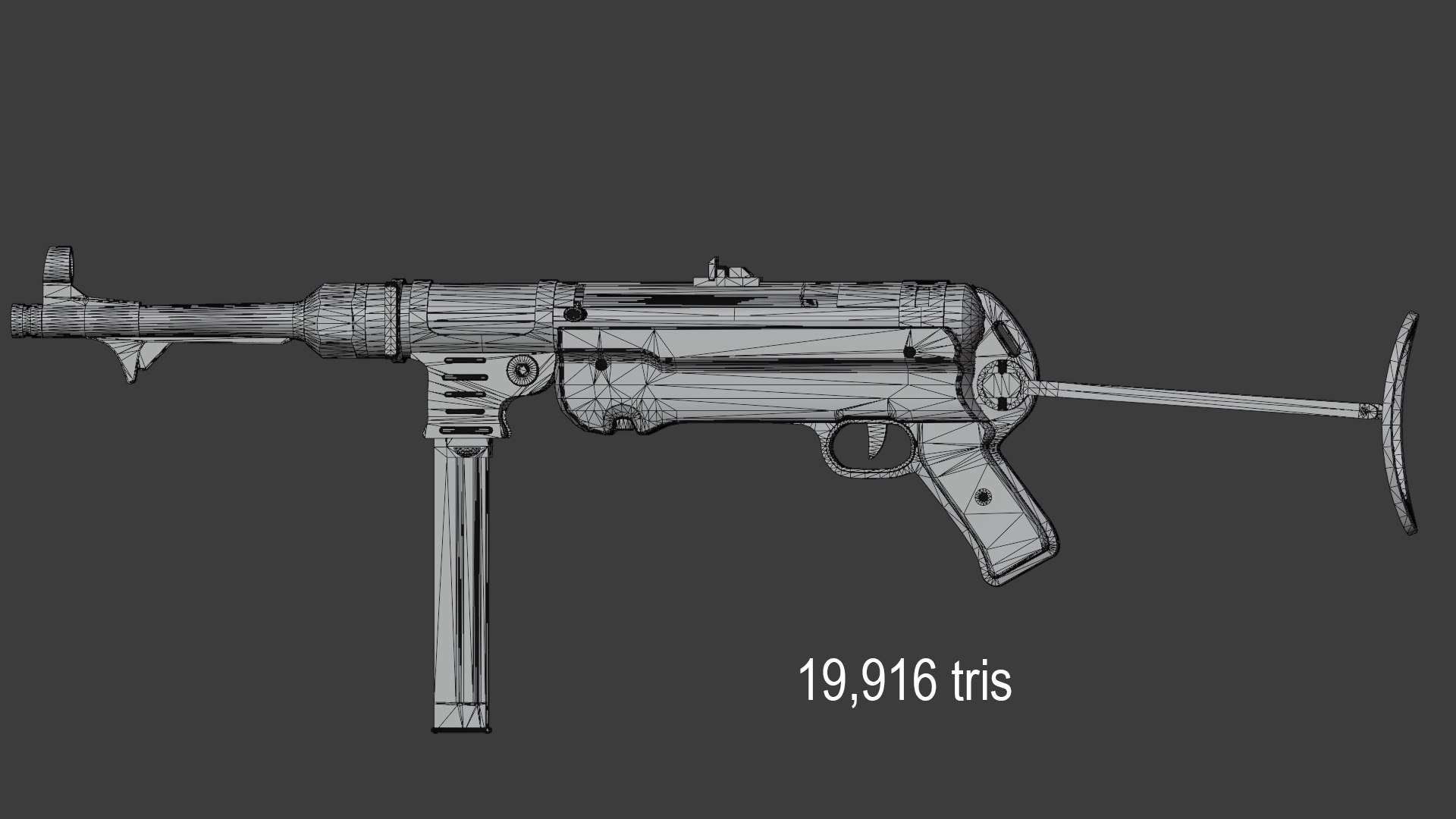 Mp Submachine Gun Aaa Game Weapon D Model D Model Turbosquid