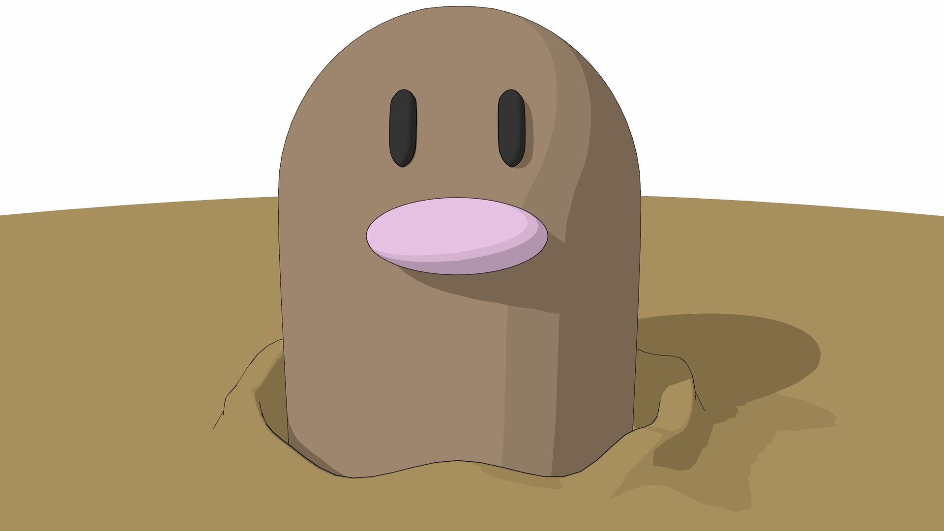 3d Pokemon Diglett Model