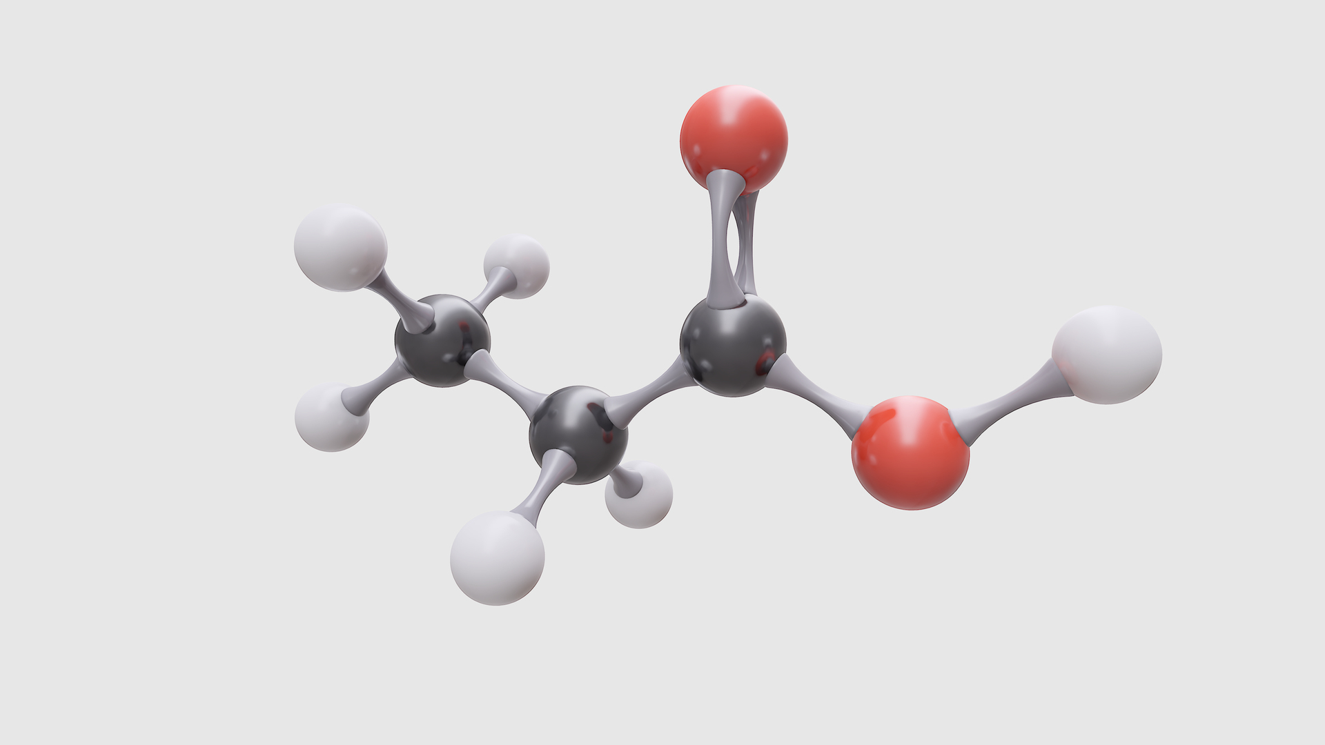 Propionic Acid Molecule With Pbr K K D Model Turbosquid