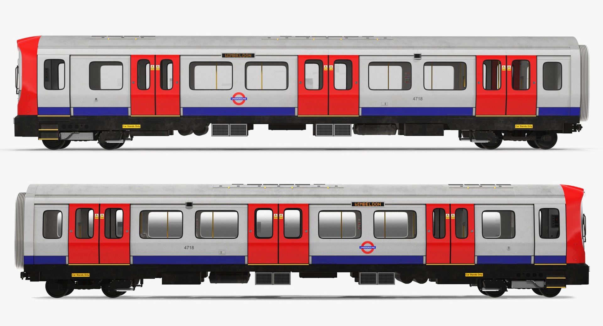 London Subway Train S8 Model TurboSquid 1305597