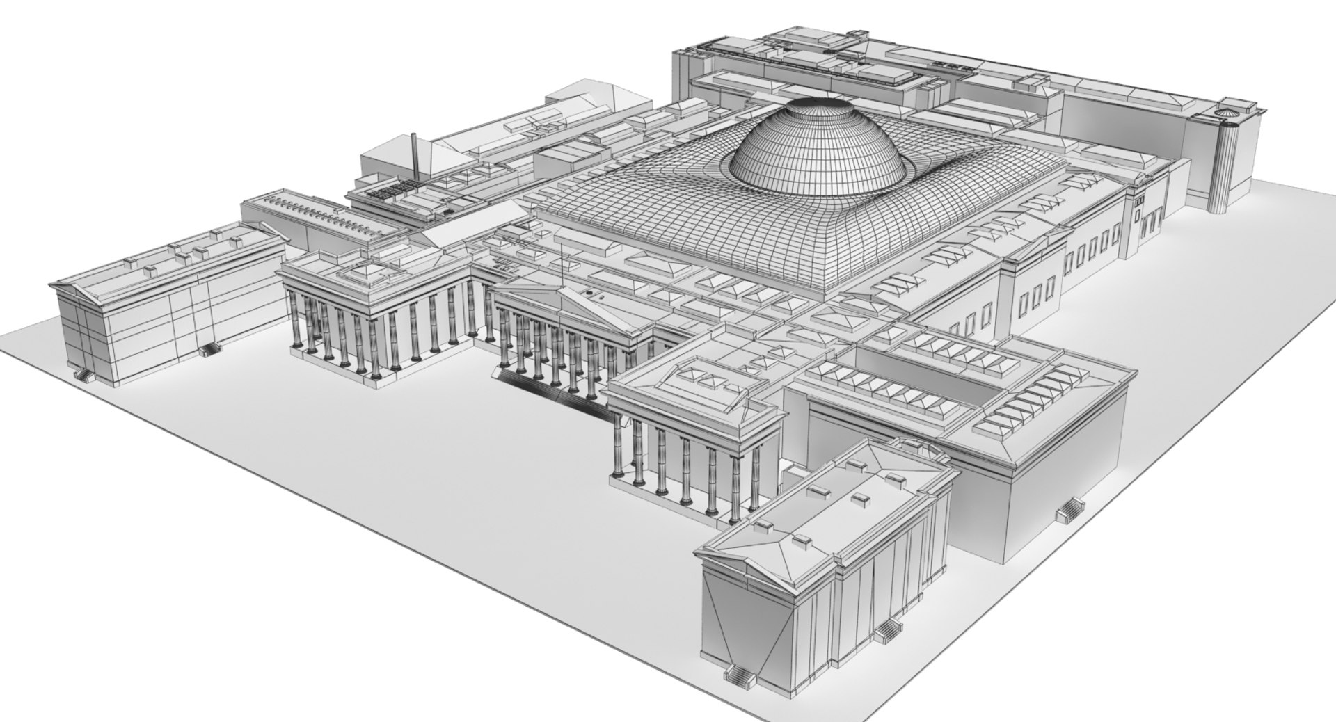 3D British Museum London Building TurboSquid 1337928