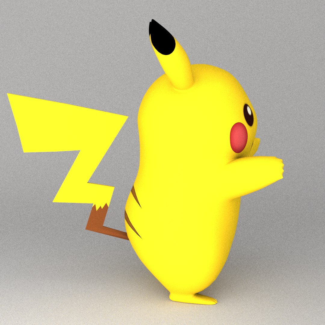 3D Pikachu Pika Model TurboSquid 1707828