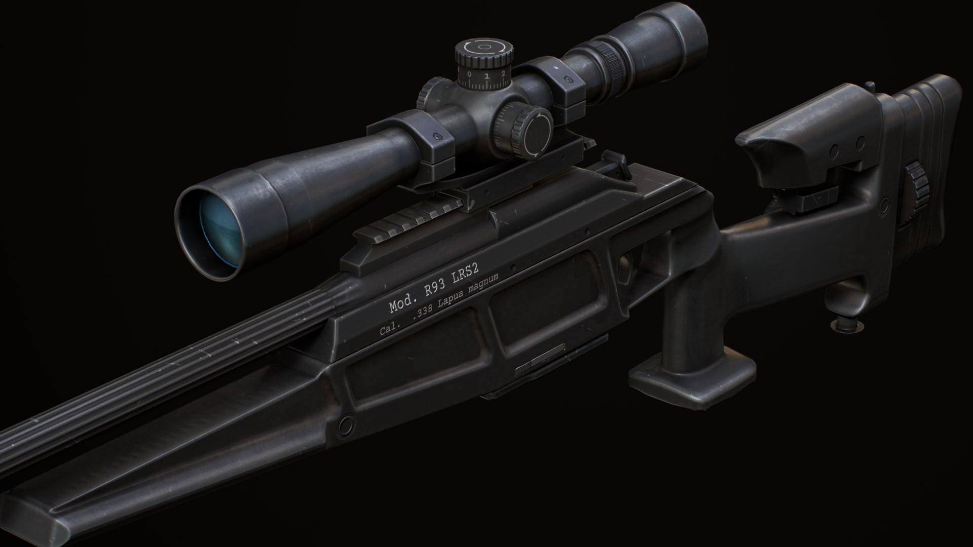 Blaser R Sniper Rifle Lowpoly Mobile Ready D Model Turbosquid