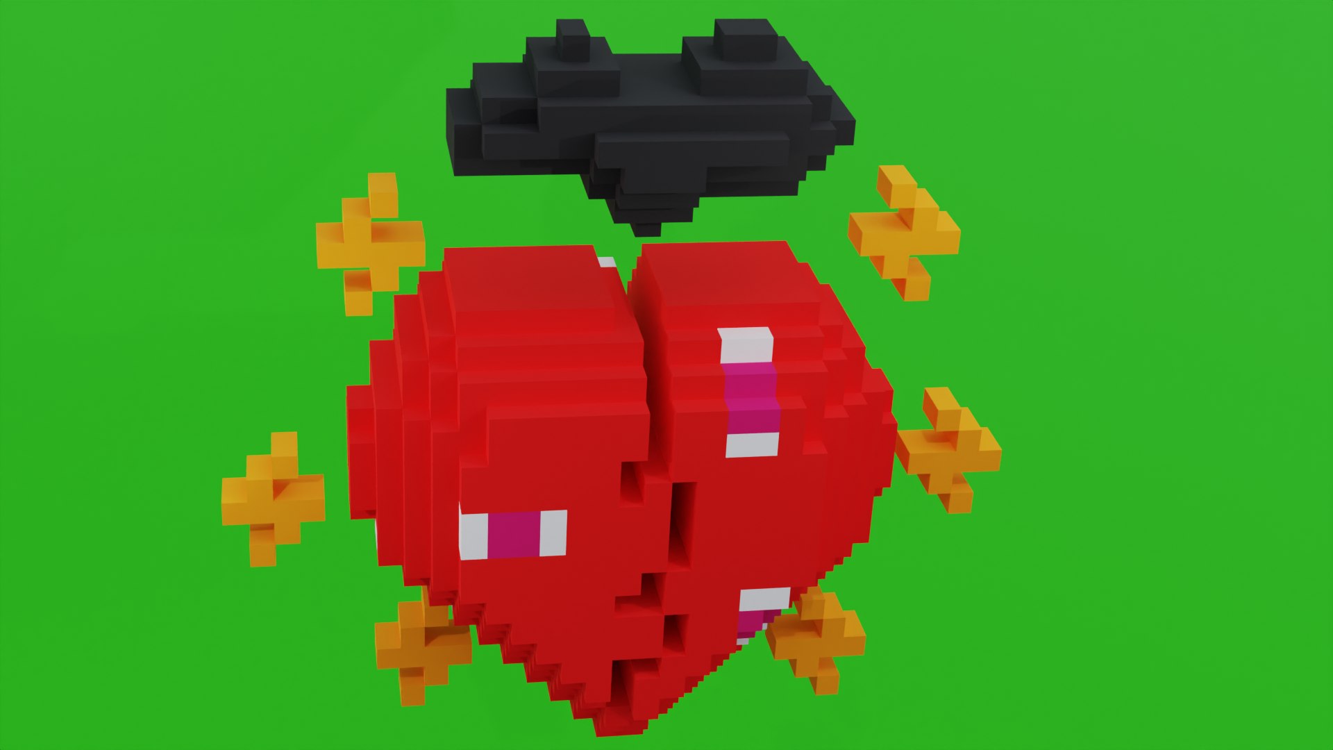 Voxel Heart 3D Model TurboSquid 2081889