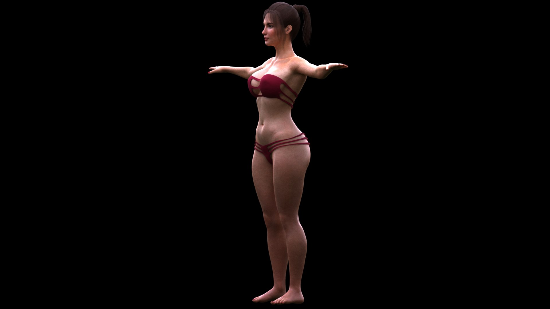 Beautiful Woman In Bikini 3D Model TurboSquid 2078279