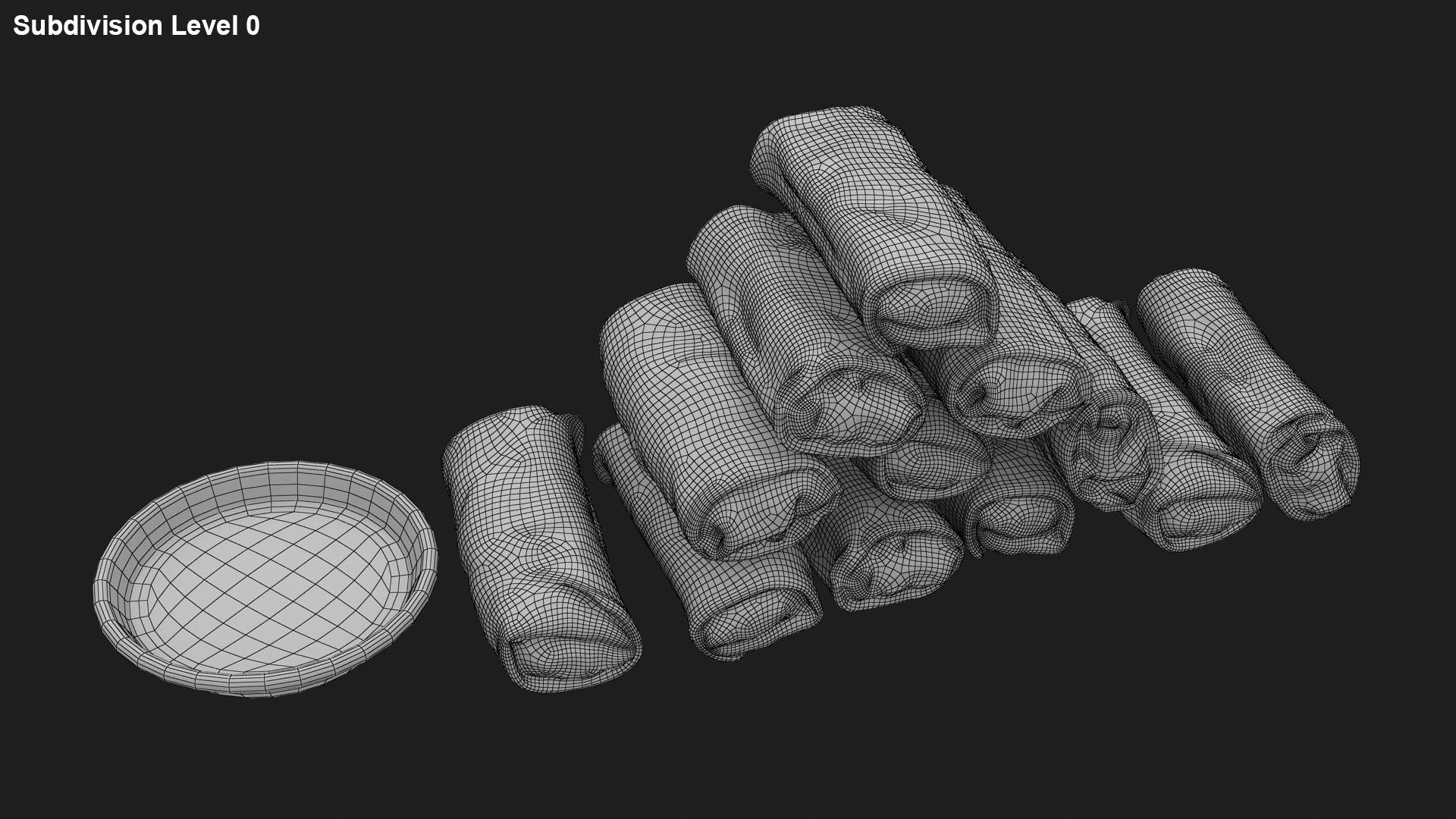 3D Spring Rolls TurboSquid 2168603