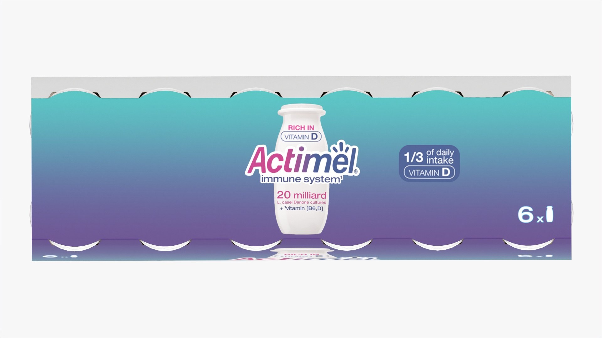 D Danone Actimel Bottles Pack Model Turbosquid