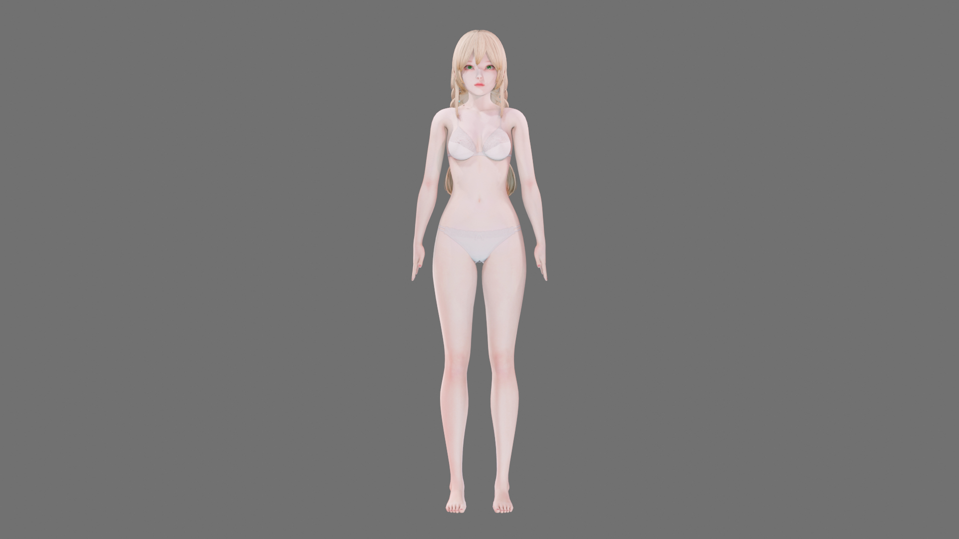 Lingerie Clothes UE Unity Blender Animated Realistic Female Character D
