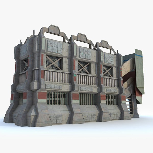 modelo 3d Edificio de ciencia ficción J futurista TurboSquid 849305