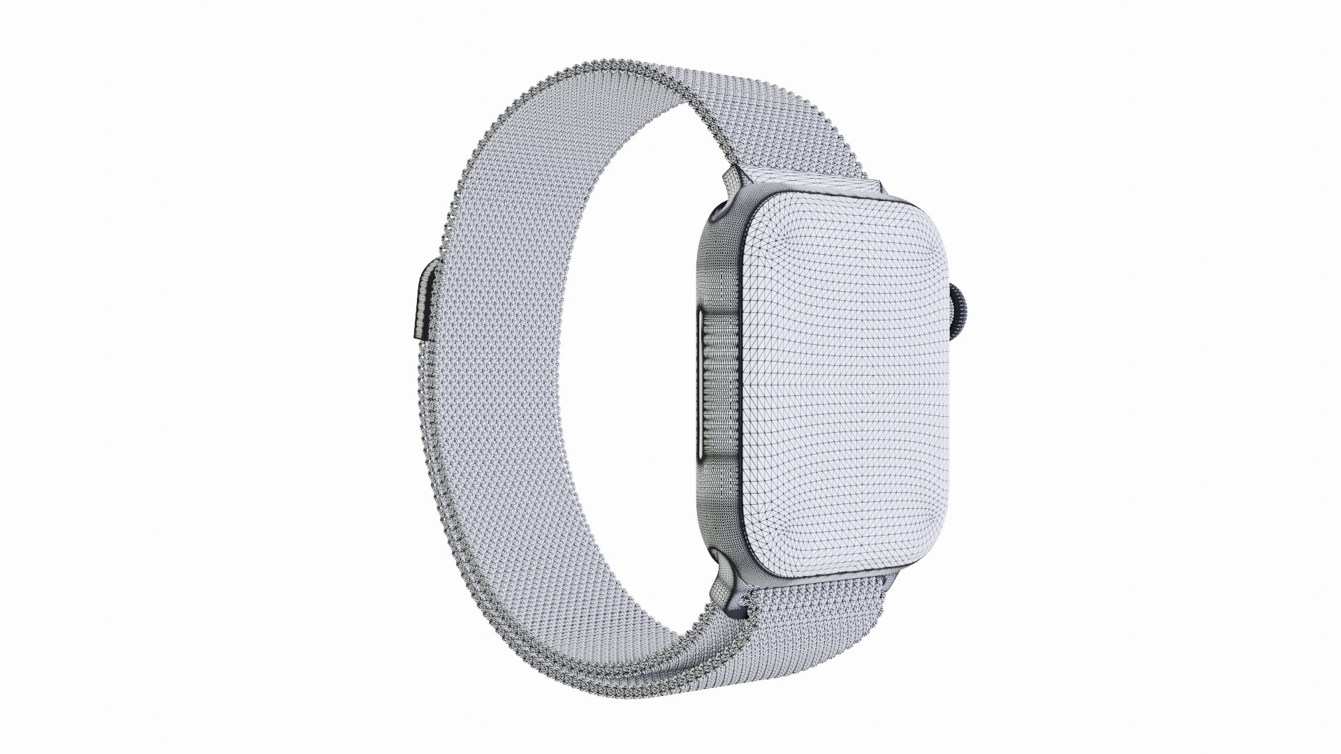 Apple Watch Series Gold Stainless Steel Milanese Loop D Model