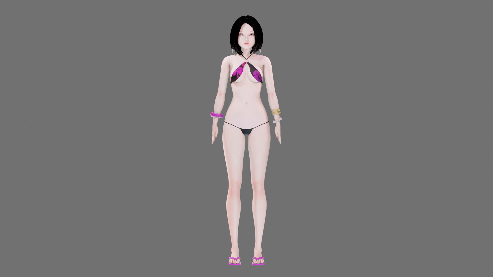 D Bikini UE Unity Blender Animated Realistic Female Character TurboSquid