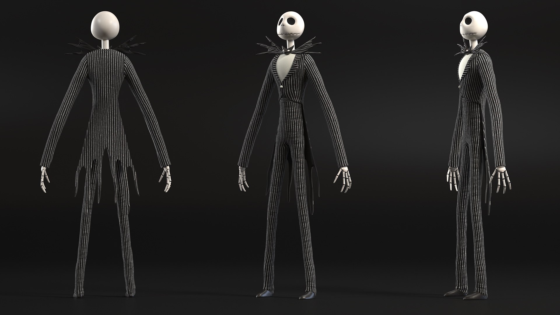 Jack Skellington Character Rigged For Maya D Model Turbosquid