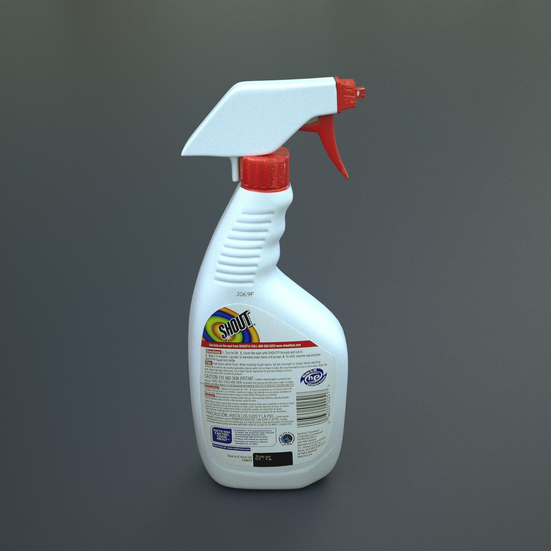 Shout Spray Bottle Stain 3d X