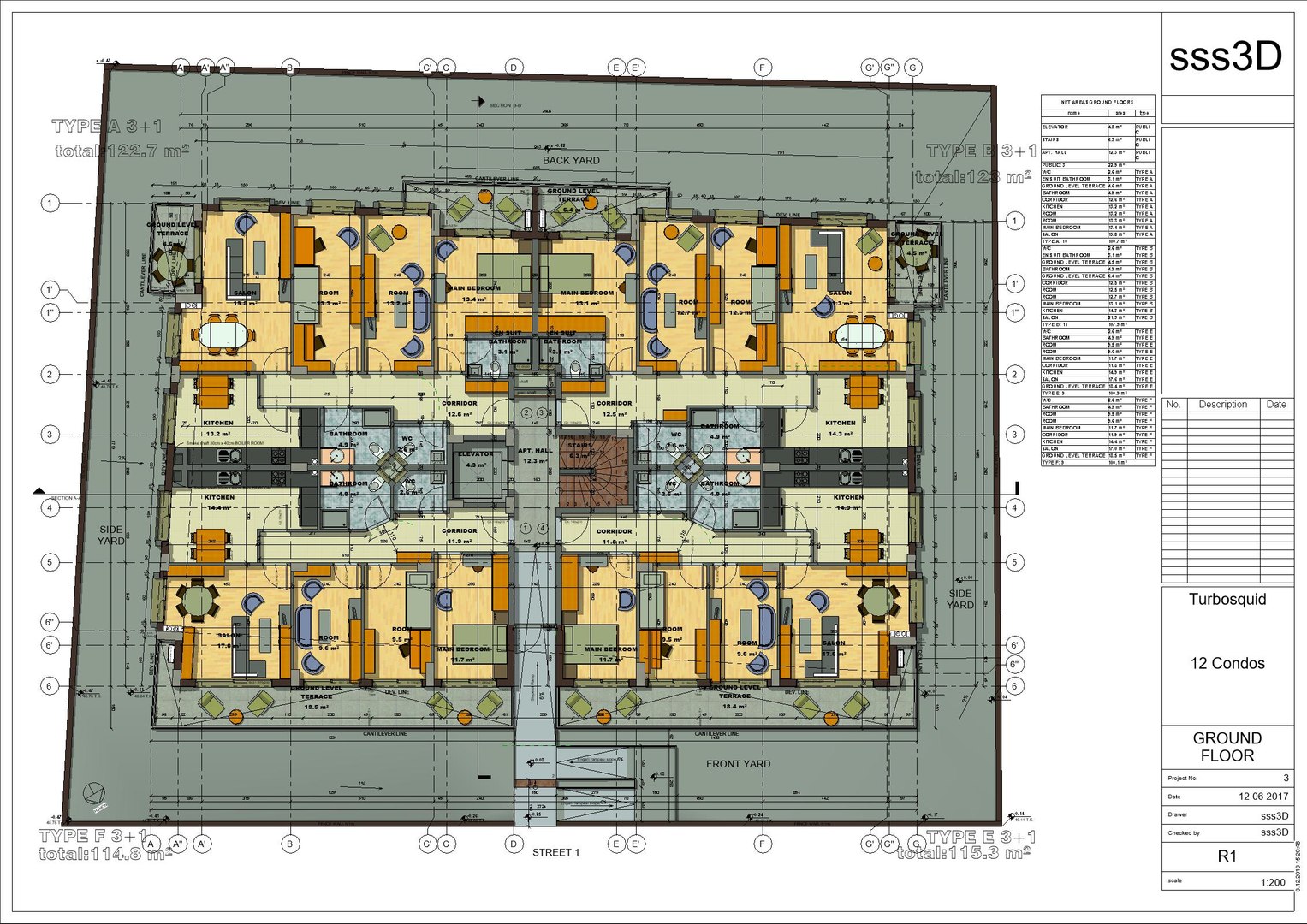 Apartment Building Revit D Model Turbosquid