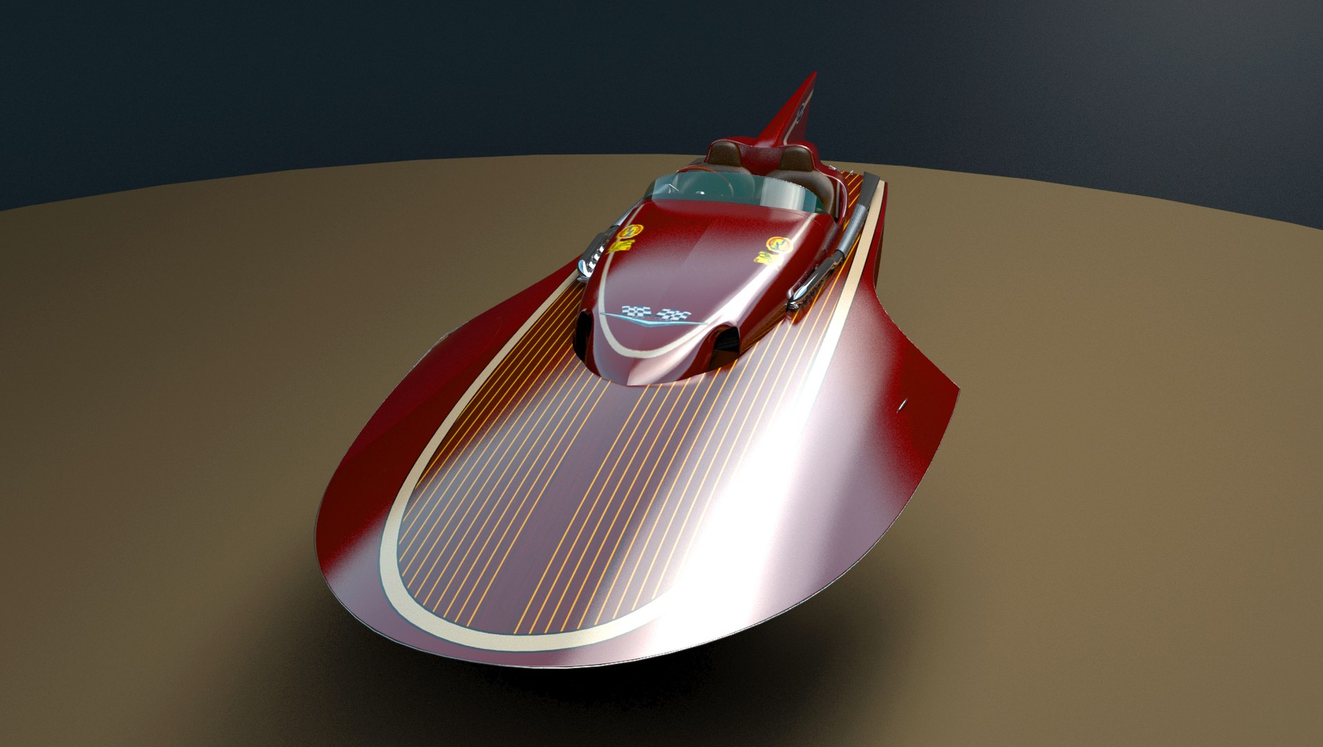 D Hydroplane Racing Boat Turbosquid