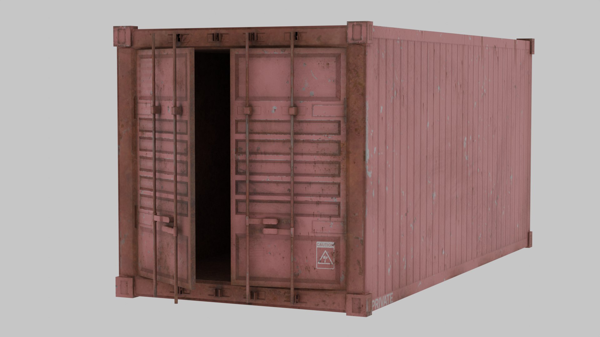 D Model Shipping Container Game Ready Turbosquid