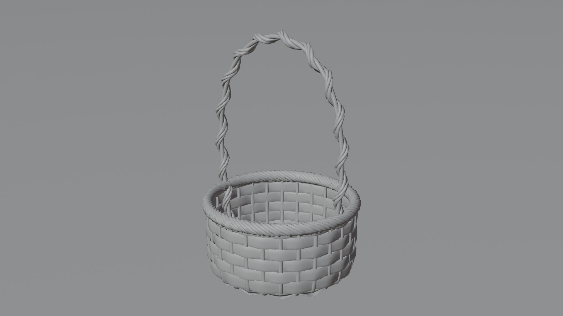 D Wicker Basket Model Turbosquid