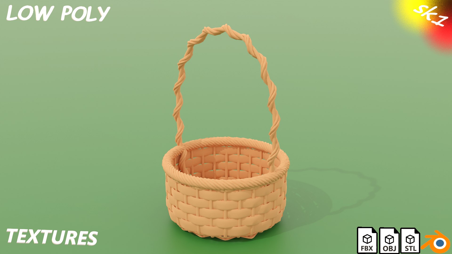 3D Wicker Basket Model TurboSquid 2175104