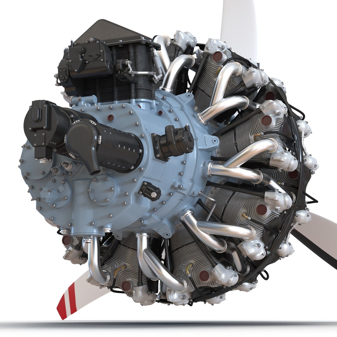 Pratt Whitney R 2800 3d Max