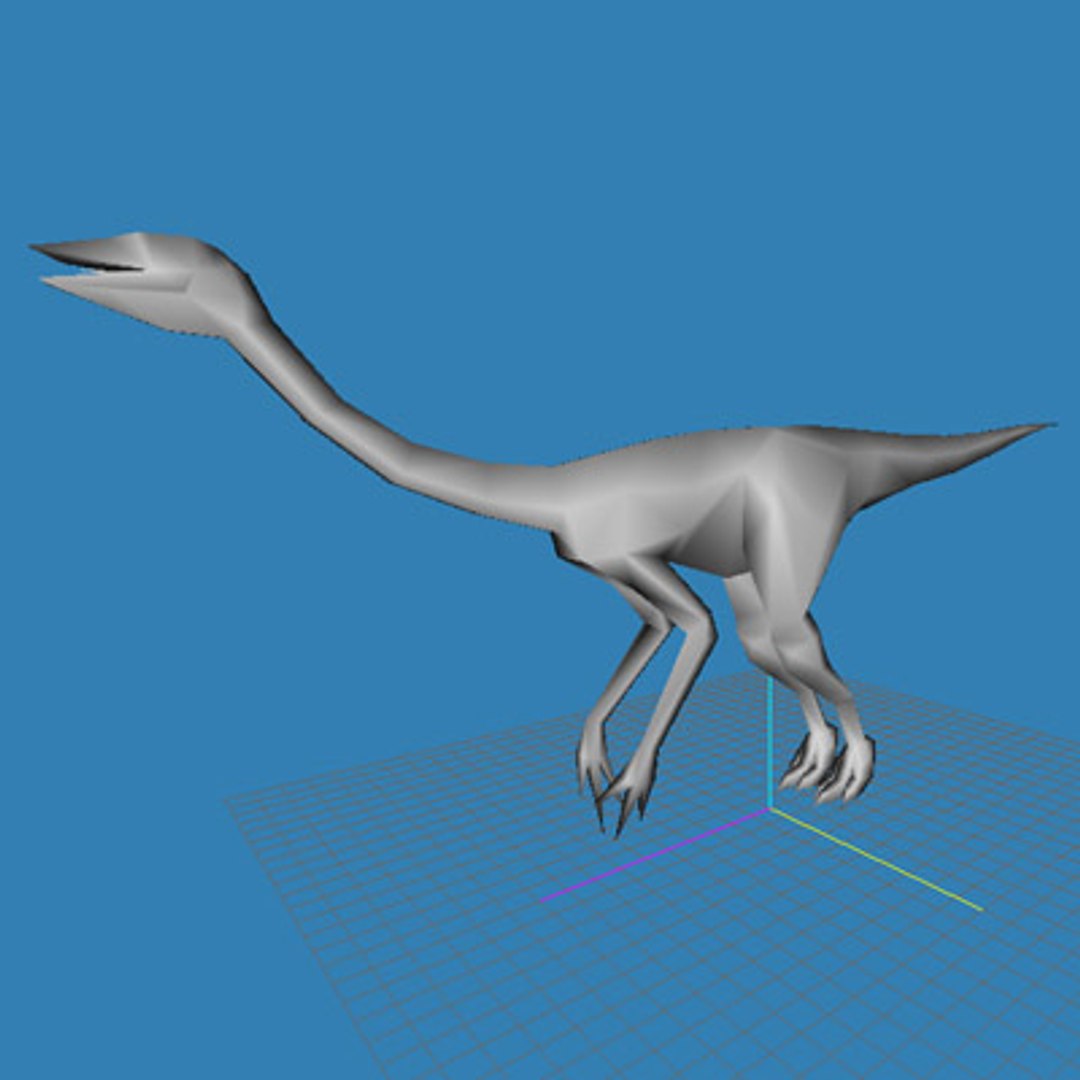 D Obj Ostrich Ornithomimus Struthiomimus