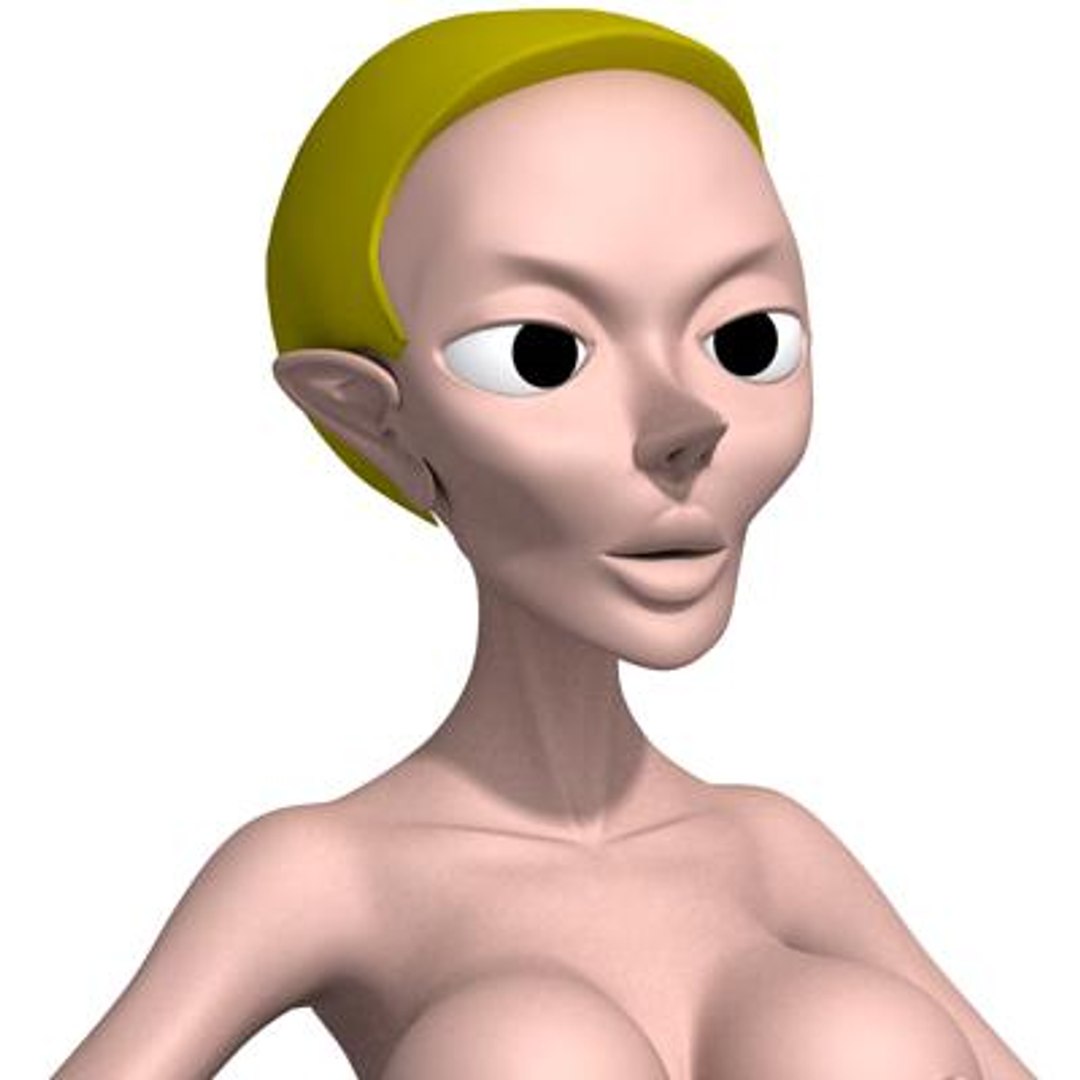 Mila Cartoon Woman Character Naked D Model