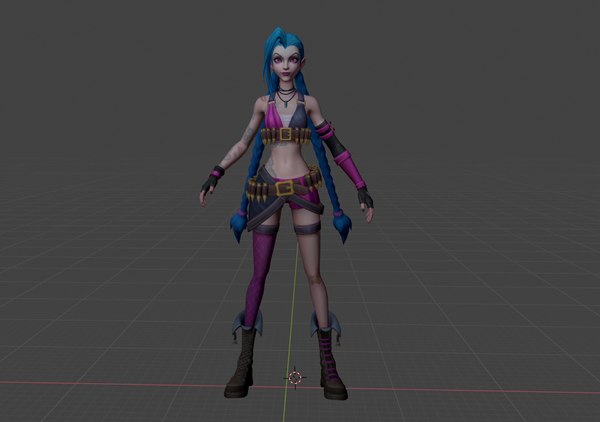 Jinx Arcane League Of Legends RIGGED Model TurboSquid 1822786