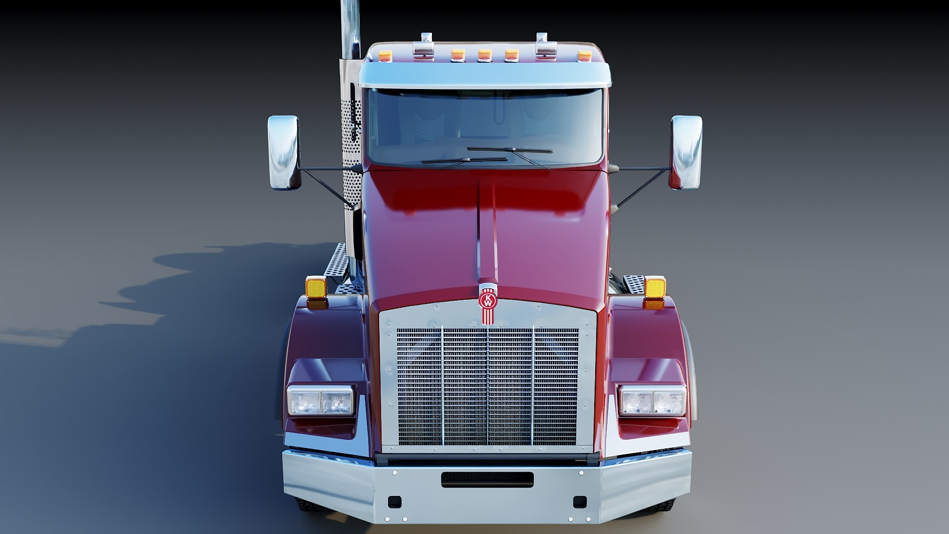 D Kenworth T Semi Truck Model Turbosquid