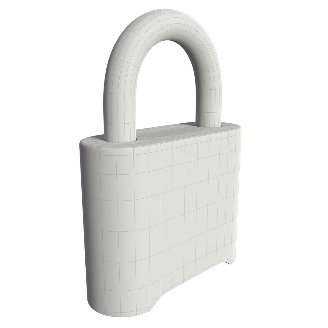 D Padlock Model Turbosquid