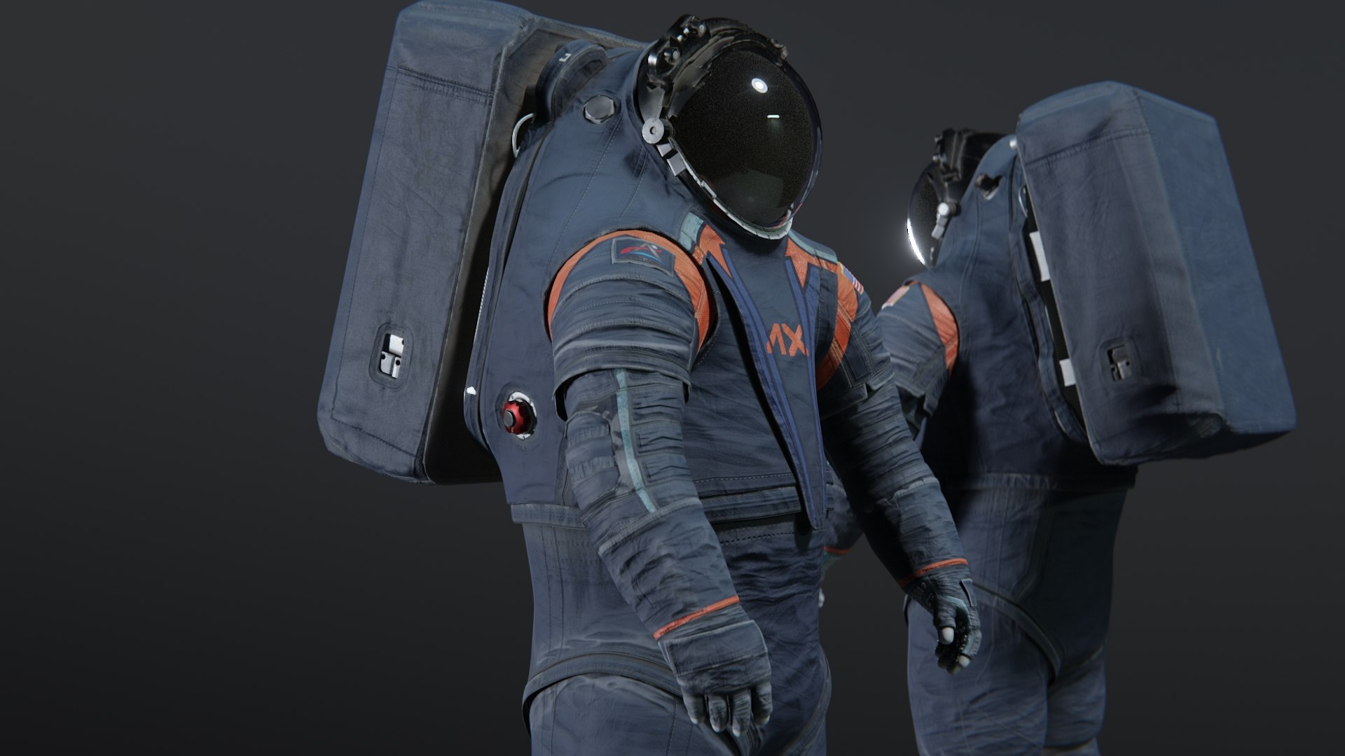 NASA AXEMU Spacesuit Rigged Model TurboSquid 2047292