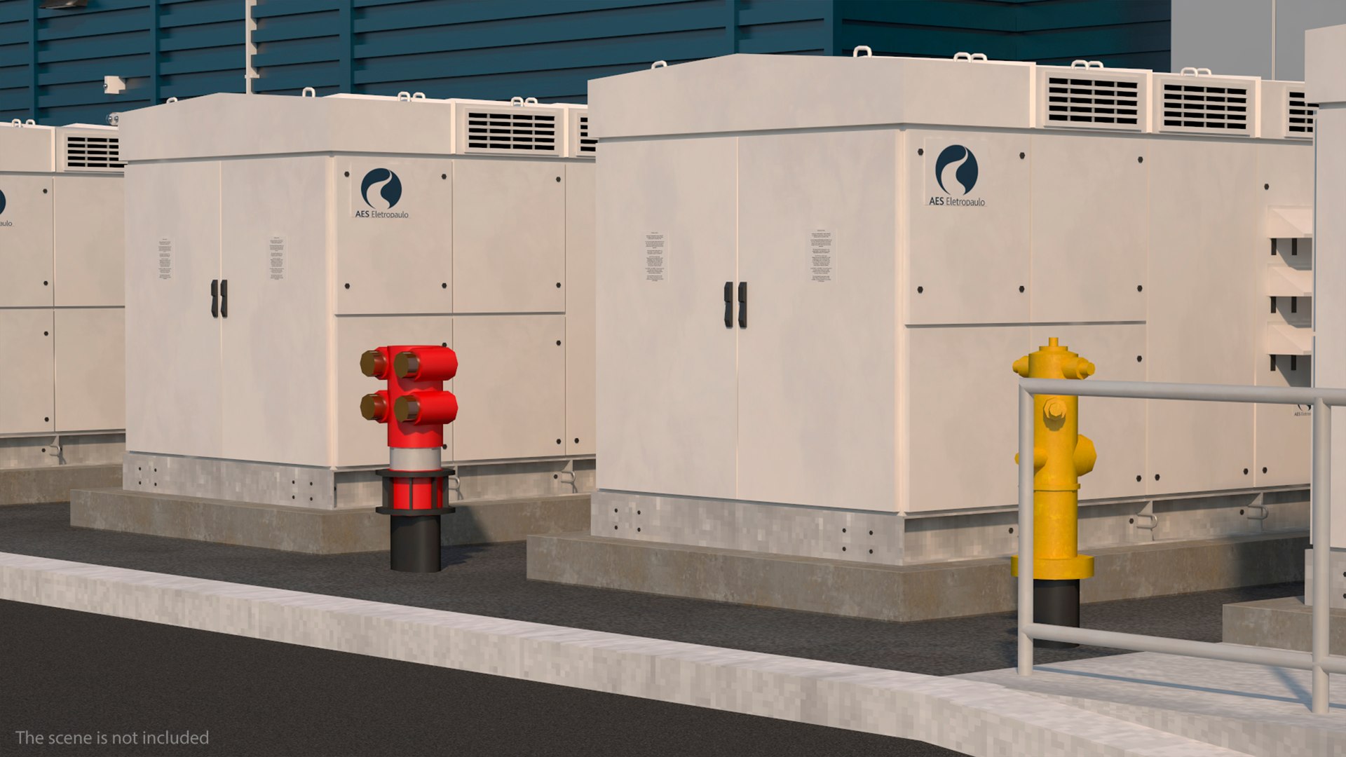 D Aes Battery Based Energy Storage Building Turbosquid