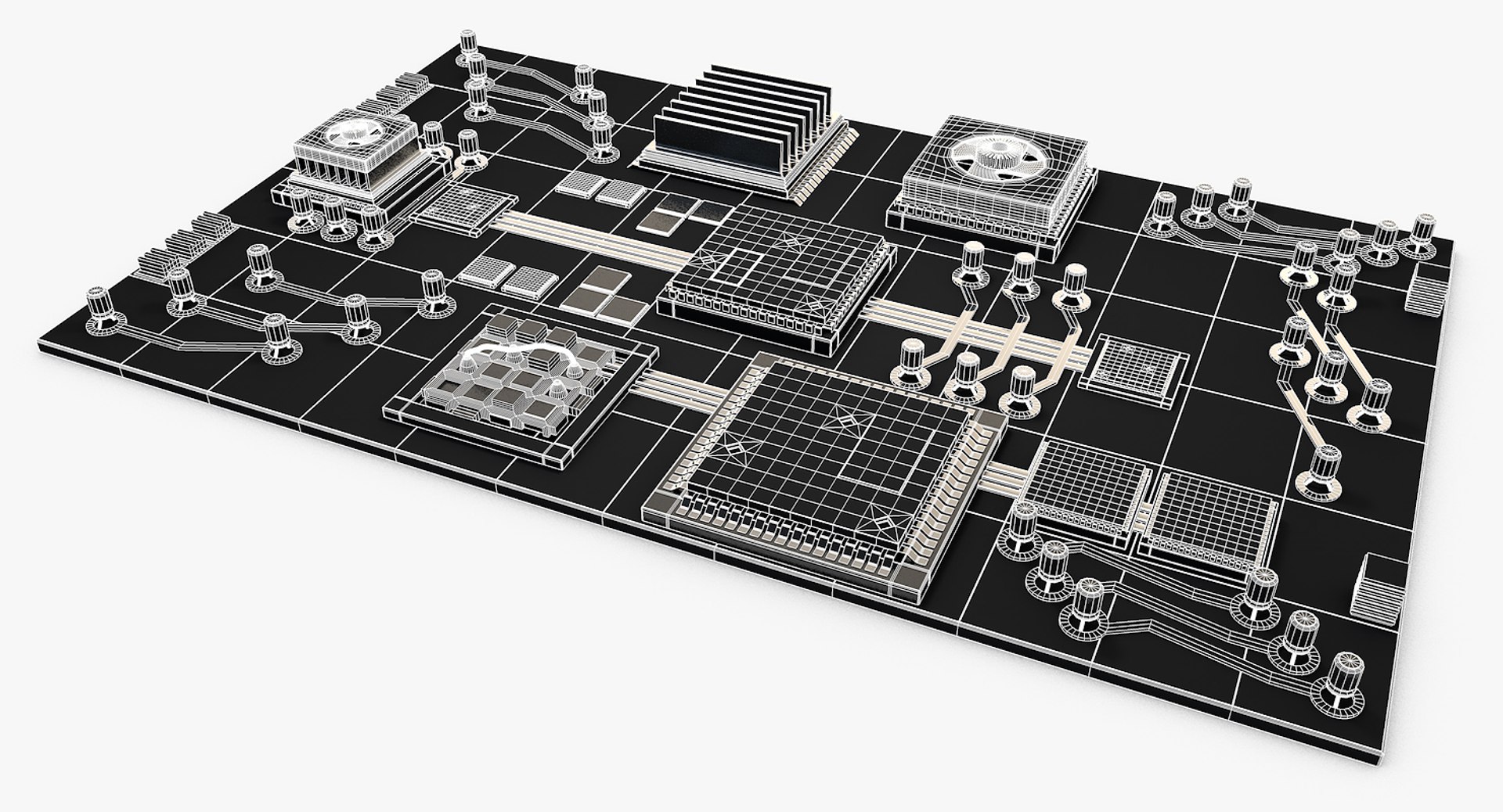 D Diagram Of Circuit Board D Circuit Board Model