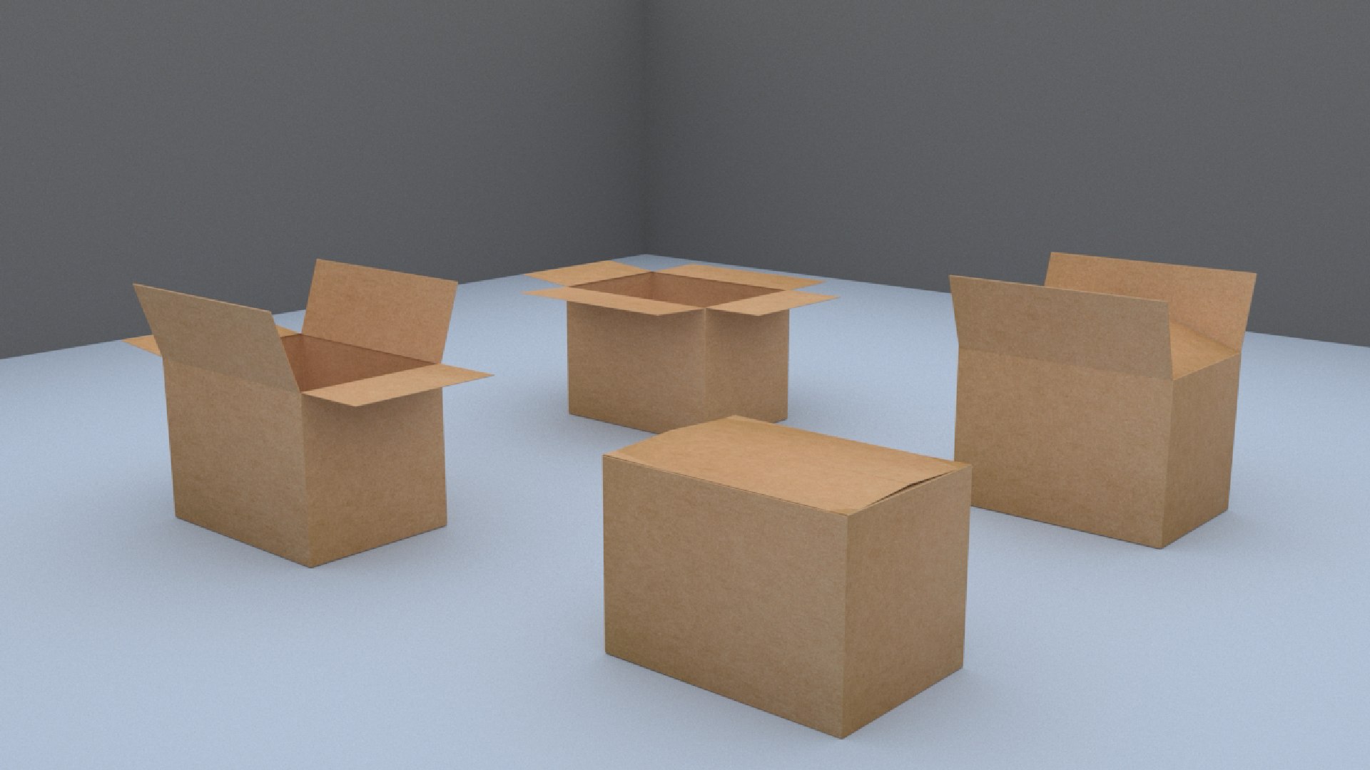 Free 3D Cardboard Box Model TurboSquid 1845866