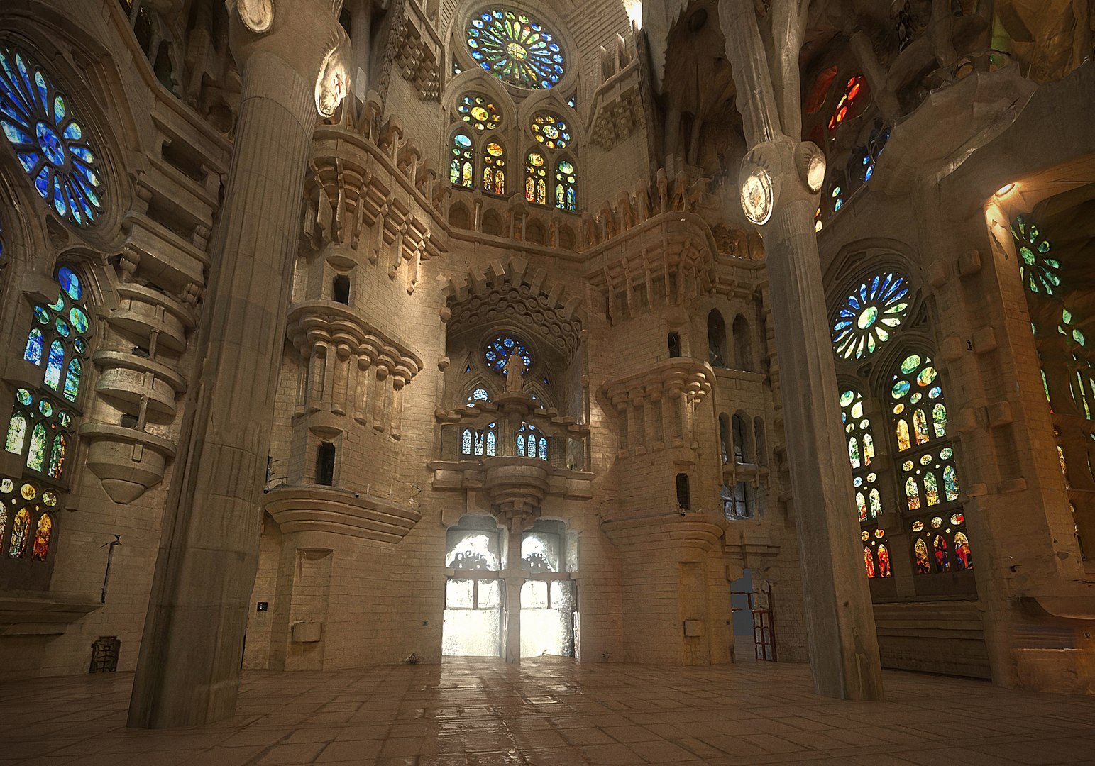 Sagrada Familia Interior 3D Model TurboSquid 1858292