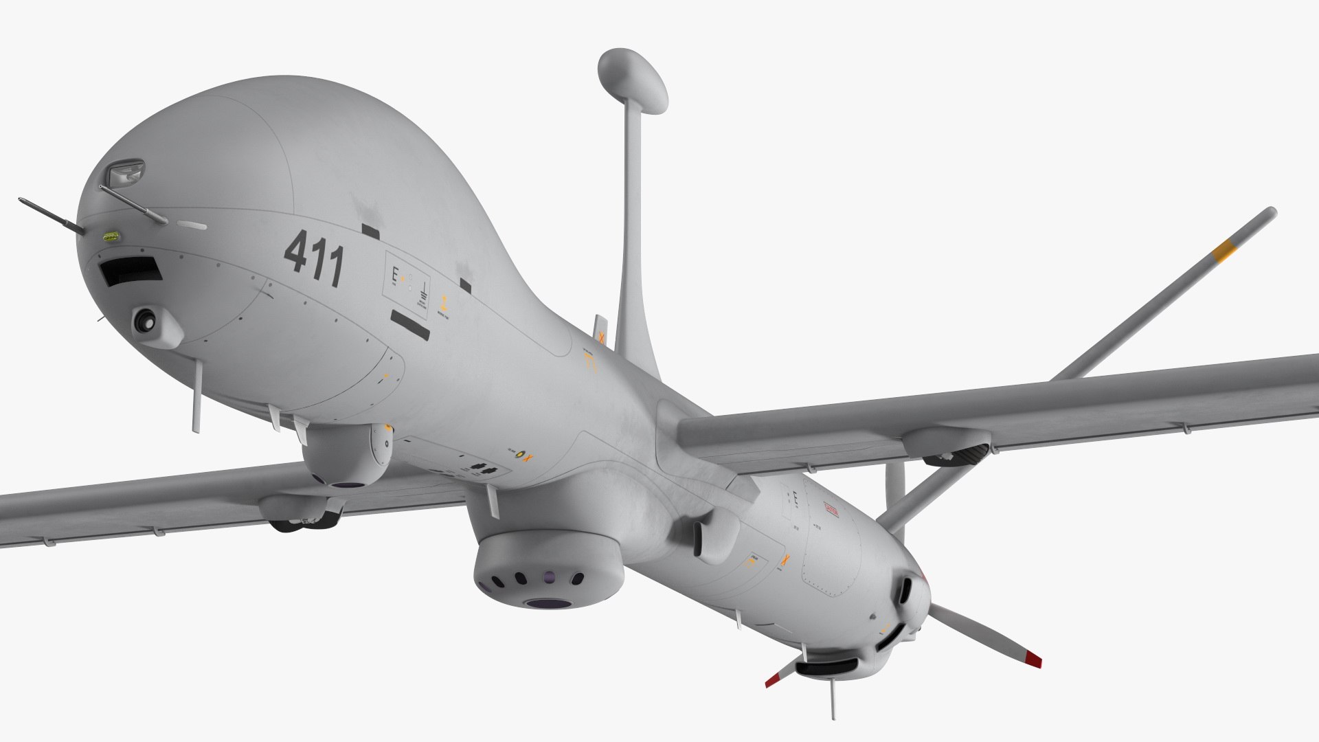 Elbit Hermes 900 UAV Rigged For Maya 3D Model TurboSquid 2048597