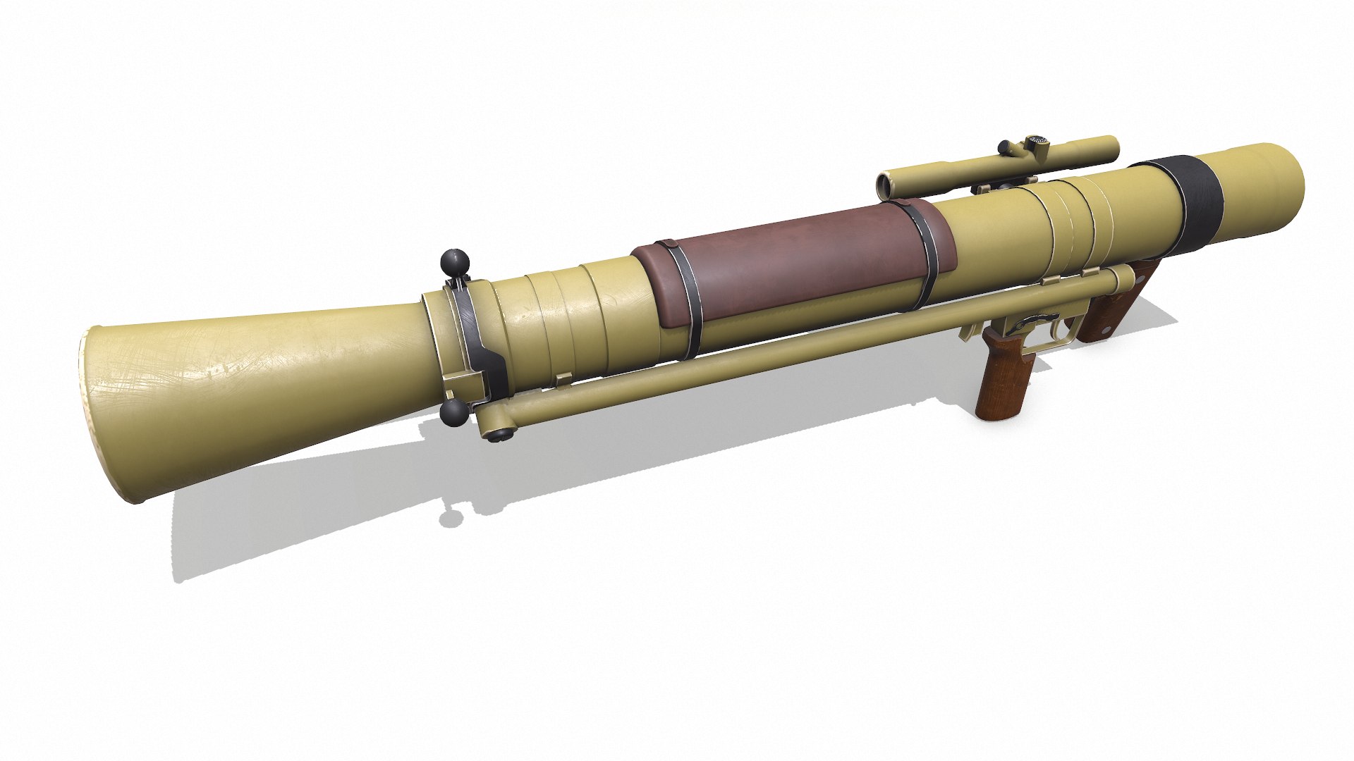 Carl Gustaf M Recoilless Rifle Low Poly Pbr D Turbosquid