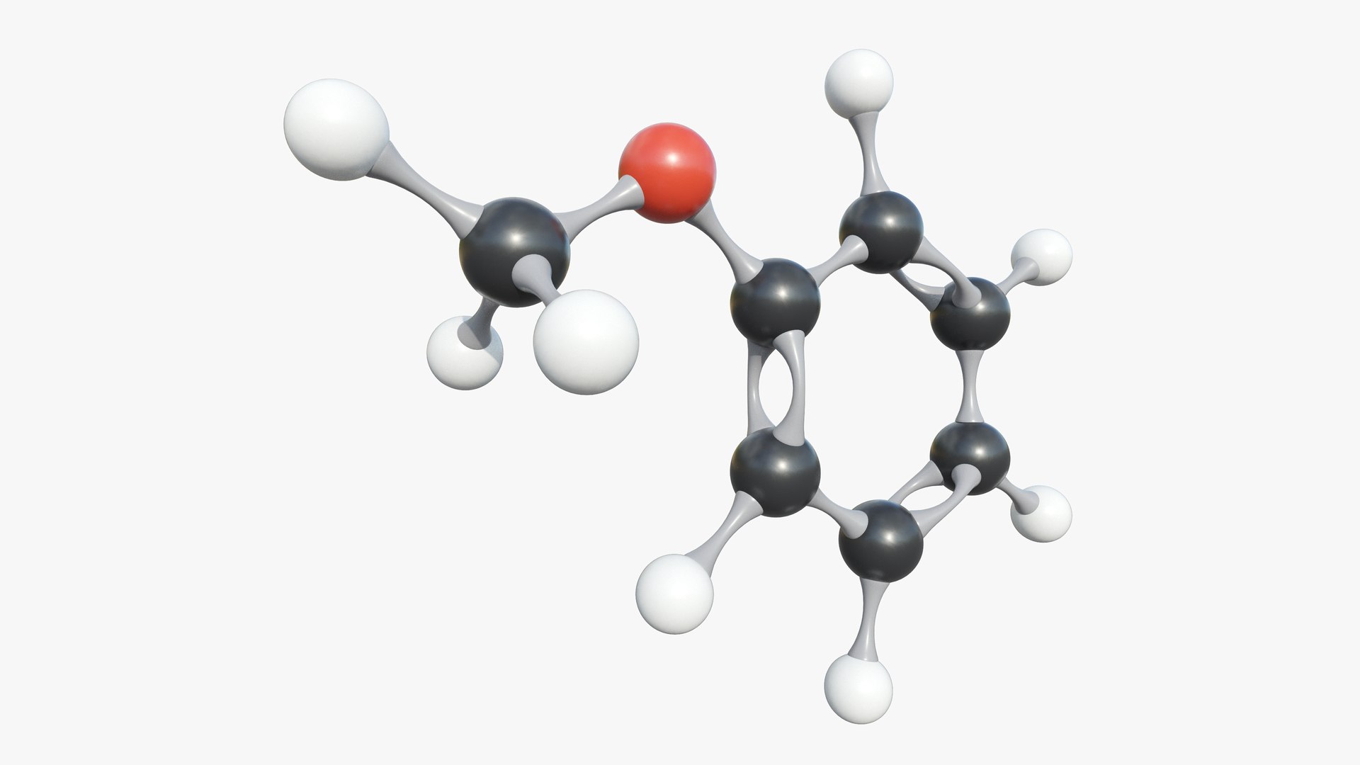 Anisole Molecule With PBR 4K 8K 3D Model TurboSquid 1941857