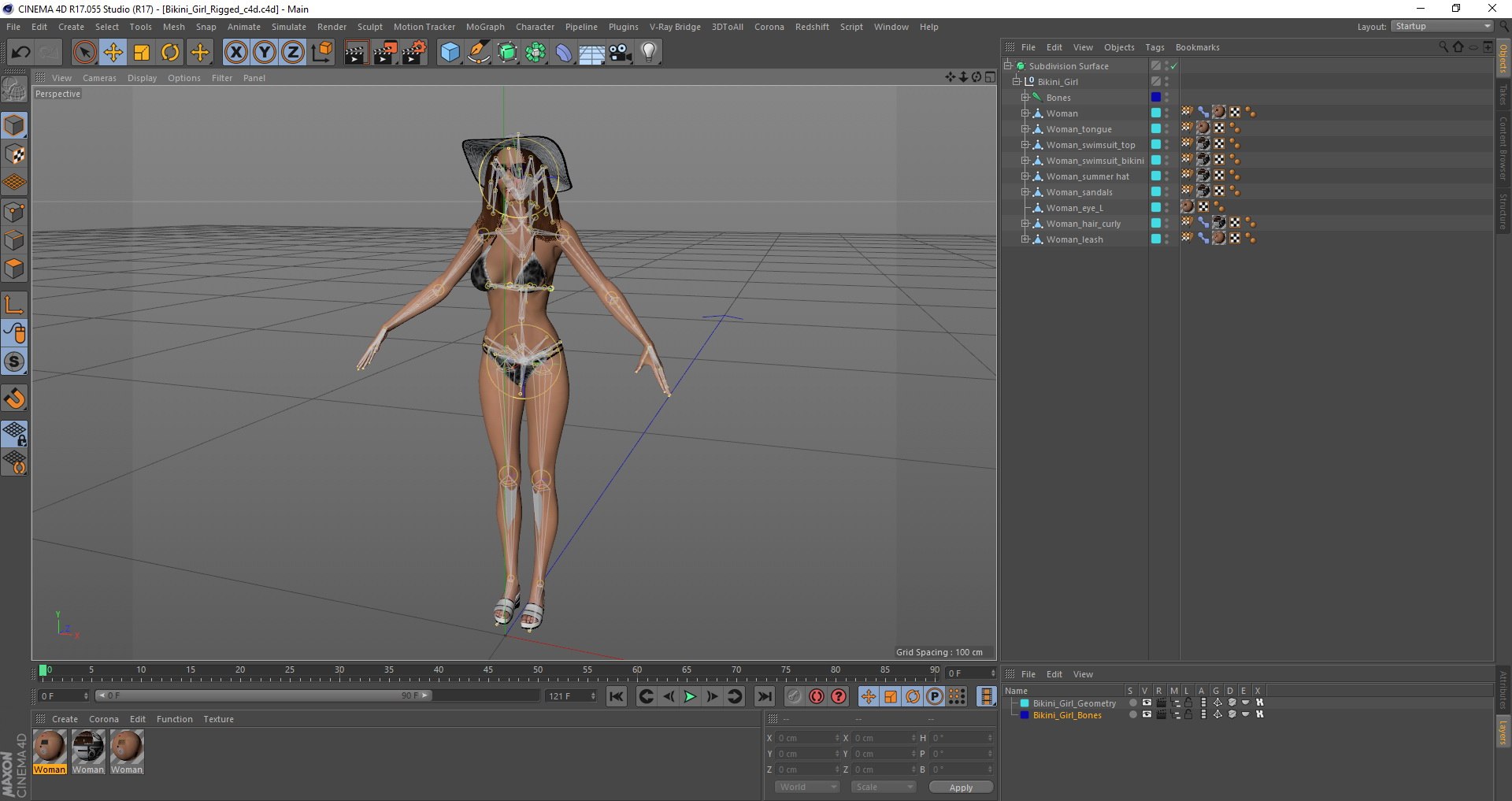 Bikini Girl Rigged D Model TurboSquid