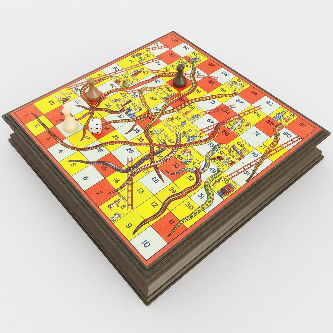 Snakes And Ladders Board Game D Model Turbosquid