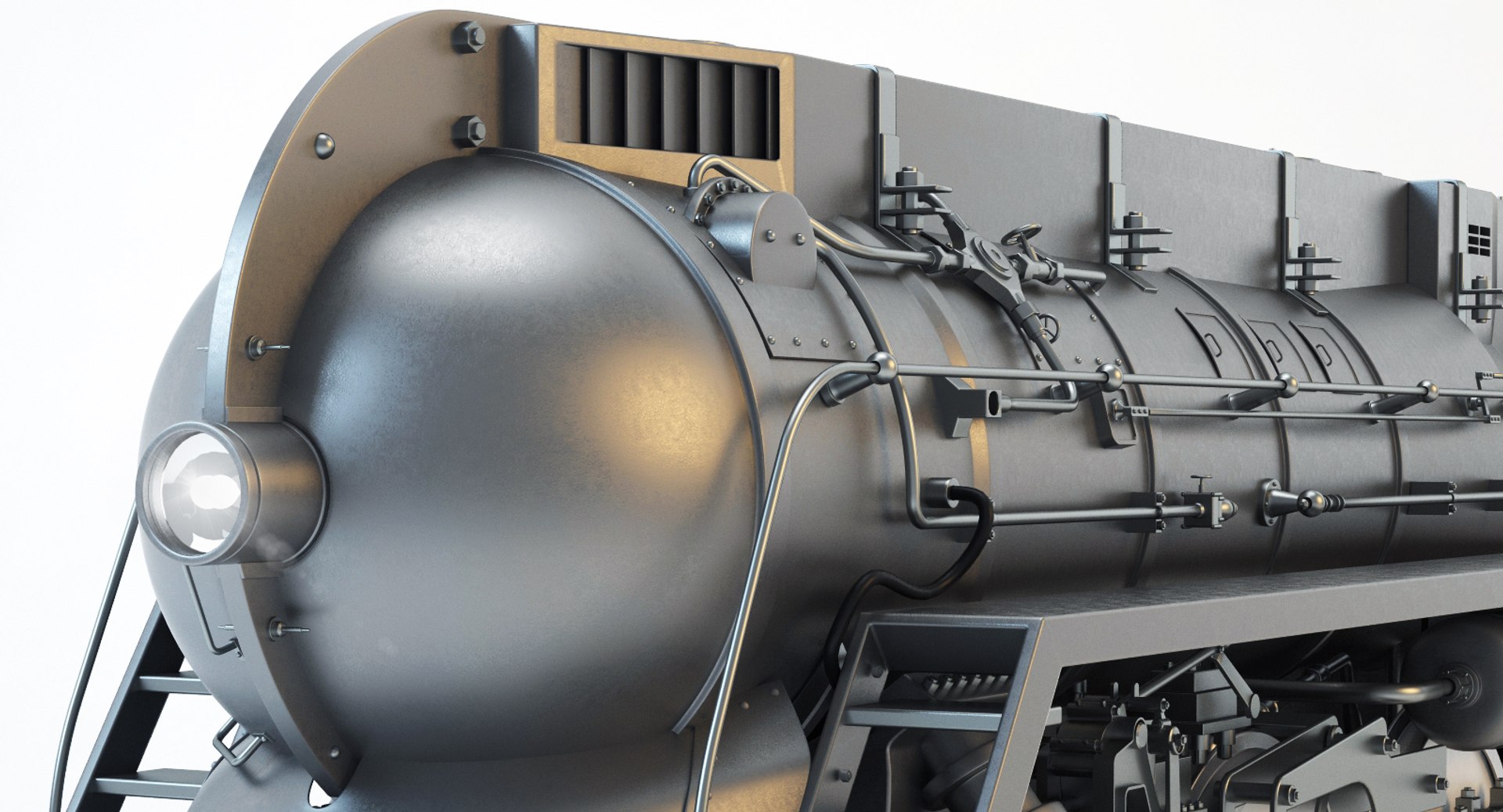 Dreyfuss Hudson Steam Locomotive 3d Model