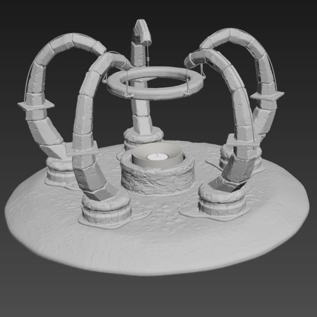 Dungeon Candle Holder 3D Model TurboSquid 1977357