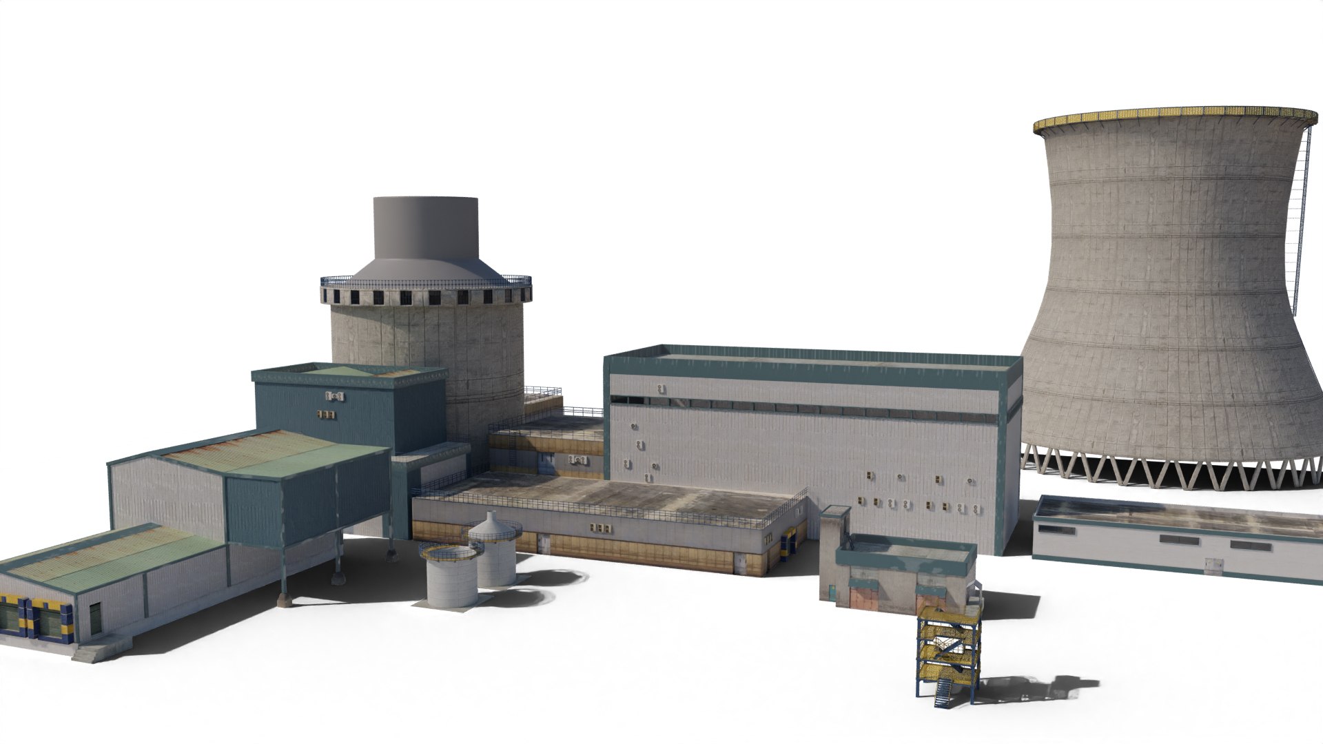 Nuclear Power Plant V D Model Turbosquid