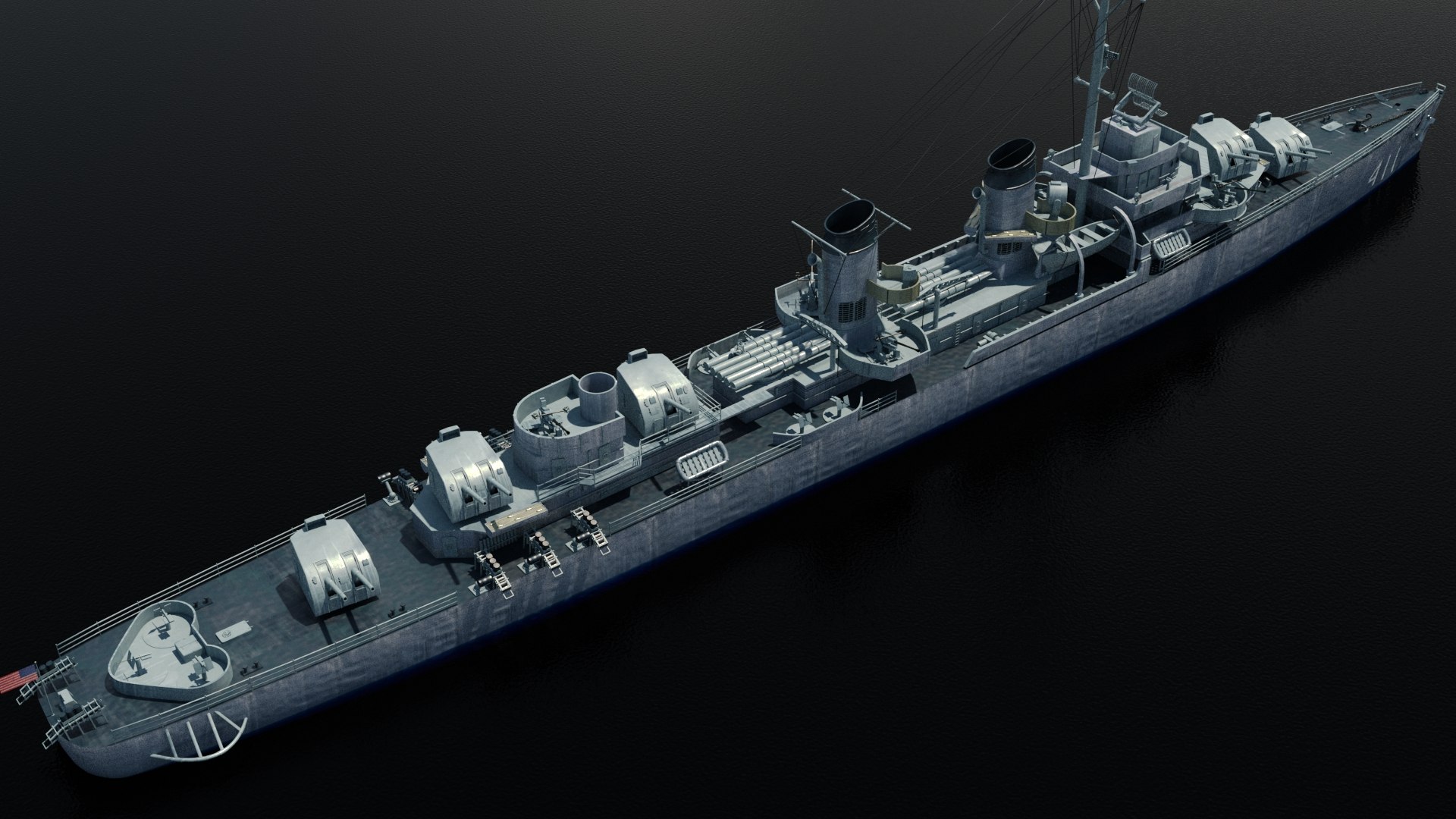 3D Sumner Class Destroyer Model TurboSquid 1969629