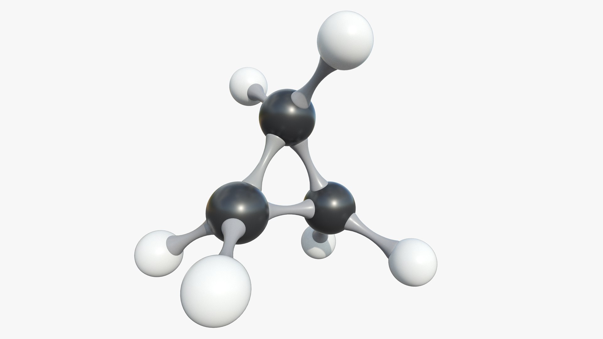 3D Cyclopropane Molecule With PBR 4K 8K TurboSquid 1943224