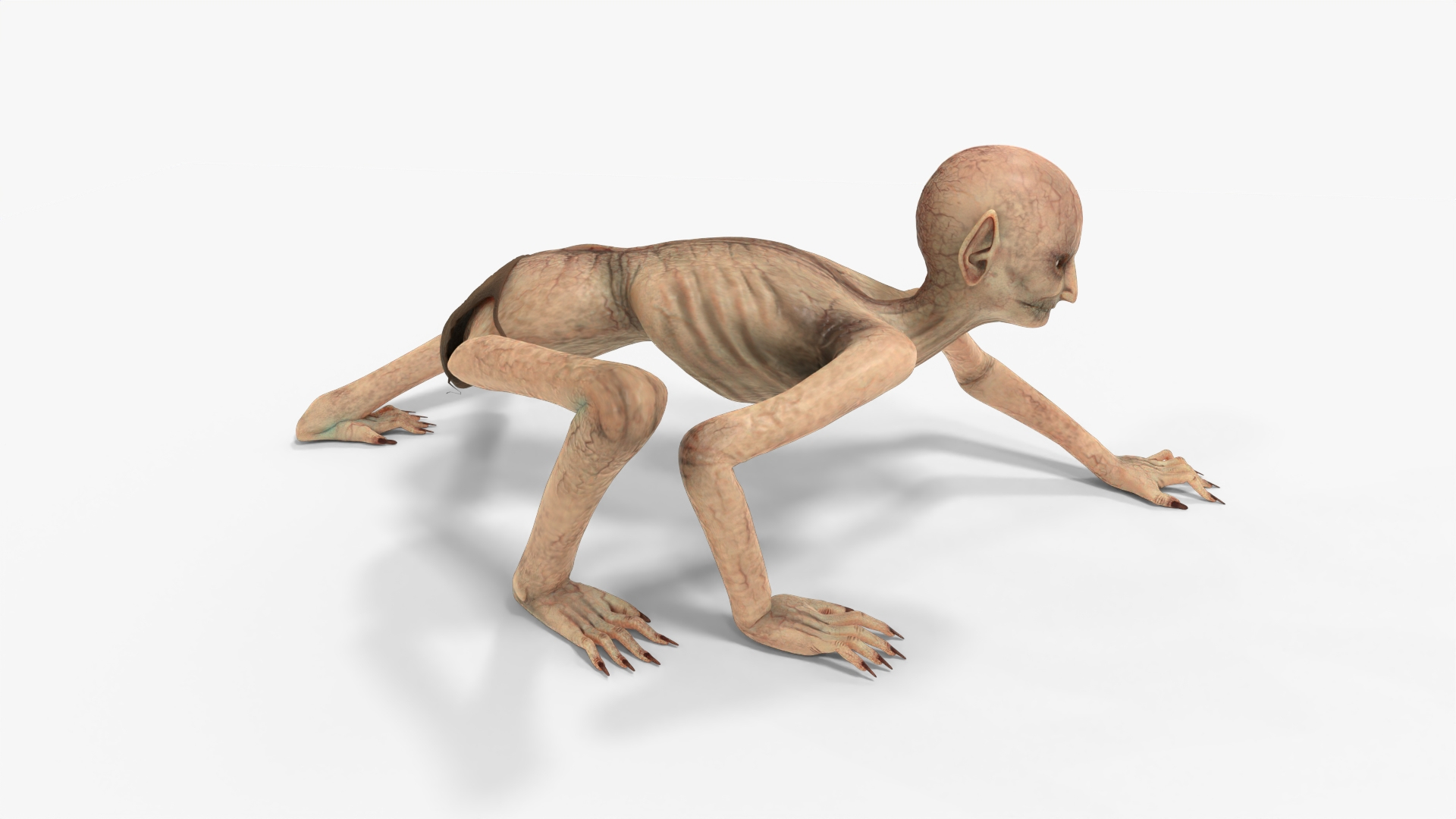 D Humanoid Horror Creature Rigged Turbosquid