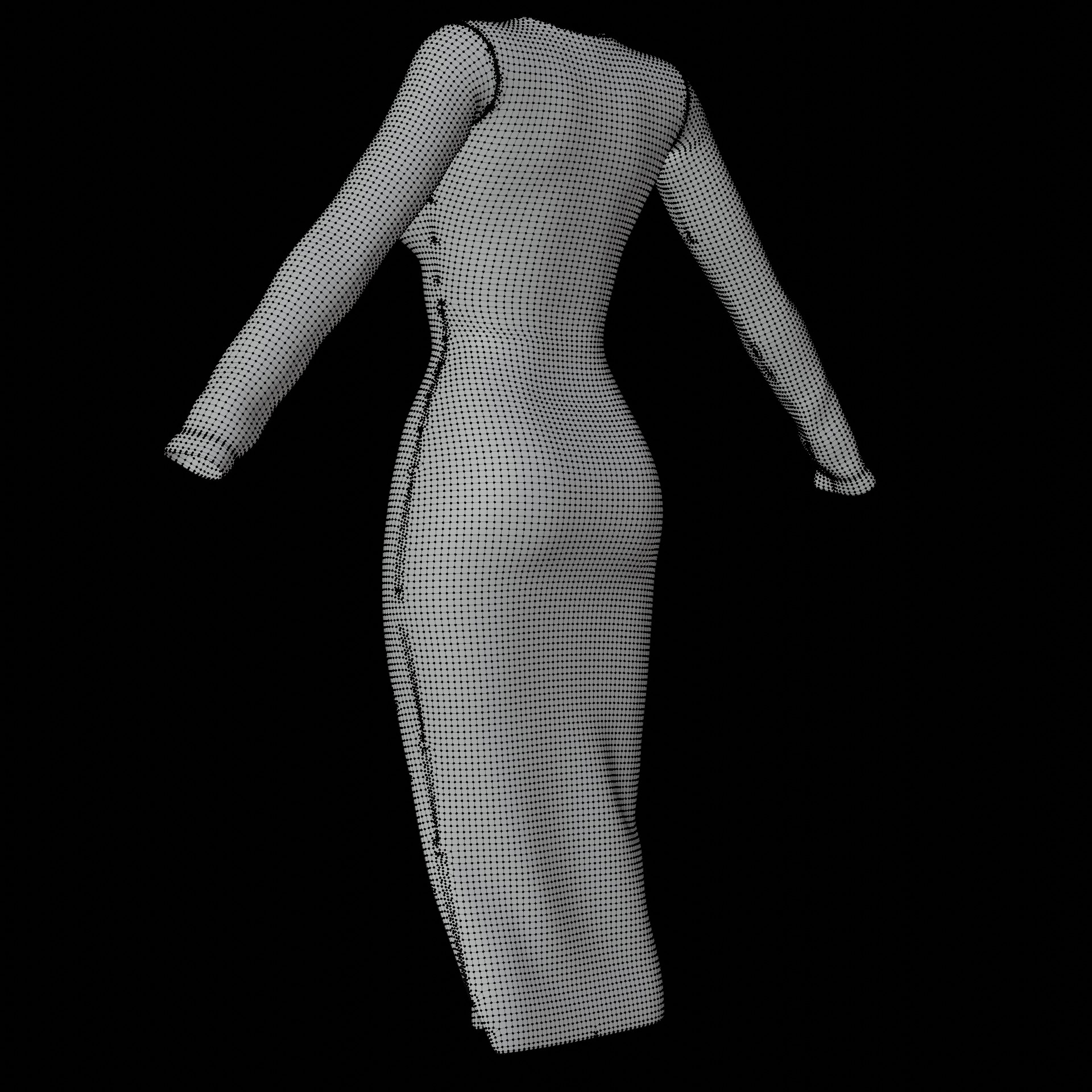 modèle 3D de Robe fendue femme Vêtements 3D TurboSquid 1753817